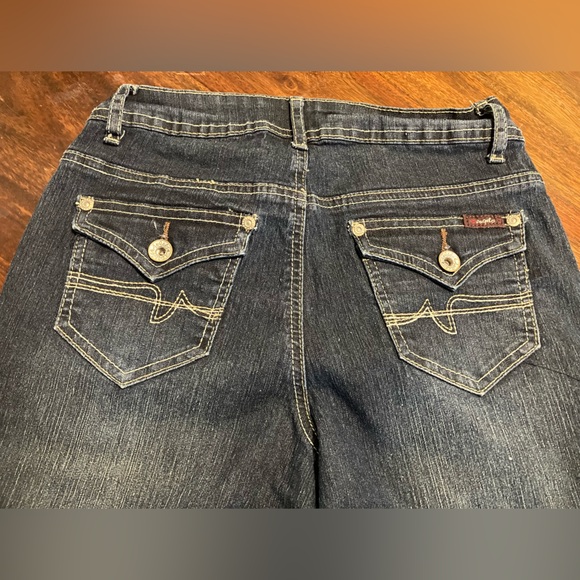 VTG Angels Dark Wash Denim Jeans Size 4 - Picture 5 of 8